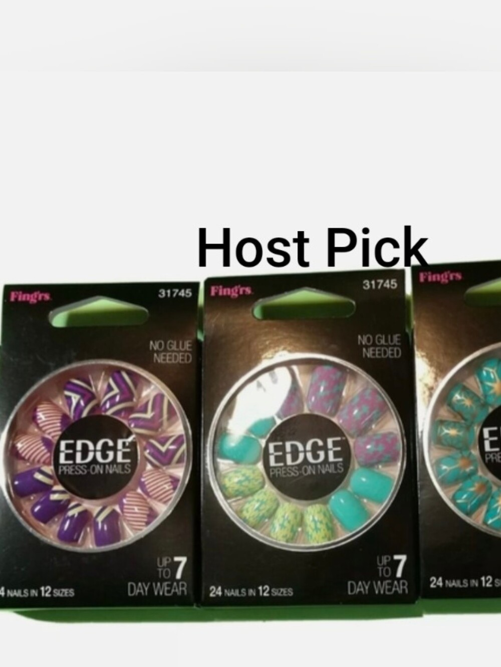 Summer Themed Multi Color 3 SETS Edge Press-On-Nails Next Dimension Nails